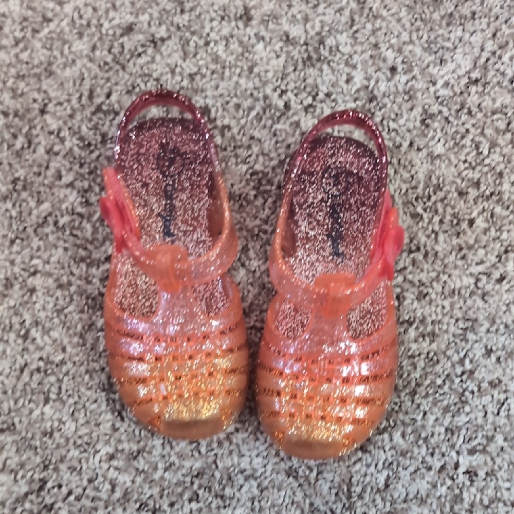 Cat & Jack Glittery Orange Sandals